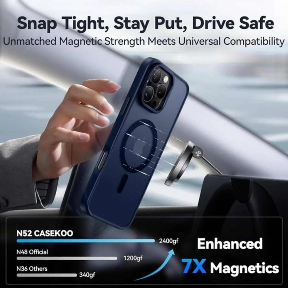 Casekoo Stash Stand & Mag Safe Iphone‎ 15 Pro Deep Sea Blue (5148)